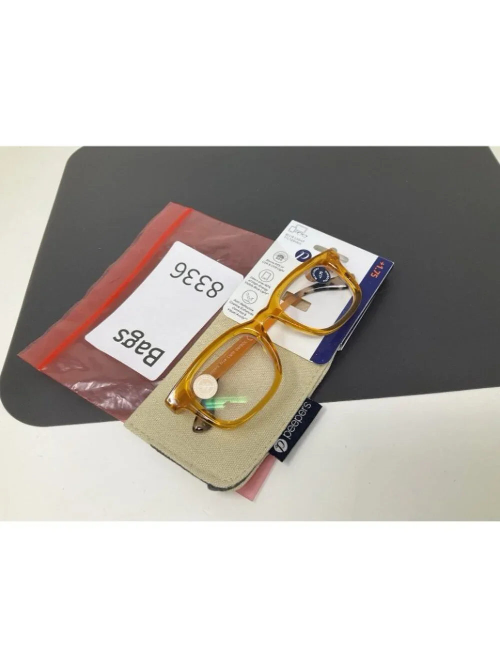 Canopy Peepers blue light filter Orange readers  +1.75 Reading Glasses